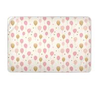 Materassino per bambini con palloncino beige a forma di cuore, extra large, riutilizzabile, morbido, assorbente, per cambiare il pannolino, per incontinenza, per bambini, 132 x 86,4 cm (lunghezza x