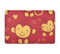 Materassino per bambini con scimmietta con animali carini, per San Valentino, extra large, riutilizzabile, altamente assorbente, lavabile in lavatrice, per bagnare i bambini, 132 cm di lunghezza