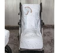 Materassino per bambini, sedia + copriimbracature regalo, ipermorbido, ipoallergenico, tessuto 3D traspirante (stella celeste)