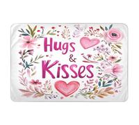 Materassino per fasciatoio, extra large, riutilizzabile, altamente assorbente, delicato sulla pelle, per bambini, adulti, animali domestici, 132 x 86,4 cm, San Valentino, amore, cuore, abbracci e baci