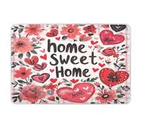 Materassino per fasciatoio, extra large, riutilizzabile, altamente assorbente, per culla portatile, per bambini, 132 x 86,4 cm, San Valentino, fiori Home Sweet Home
