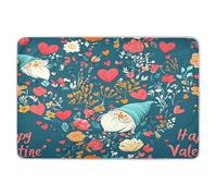 Materassino per fasciatoio, extra large, riutilizzabile, impermeabile, per culla e pipì, per bambini, 132 x 86 cm, motivo floreale, cuore, gnomo, felice San Valentino