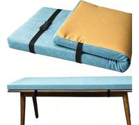 Materassino Per Panca 3cm Con Confort Memory - Hobby E Casa, Fodera Lavabile Base Antiscivolo, Cinturini Regolabili, Adatto Anche Per Cani(Sky blue,63x14in)