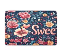 Materassino per pannolini extra large riutilizzabile, altamente assorbente, lavabile in lavatrice, per bagnare i bambini, 132 x 86,4 cm, San Valentino, fiori Love Sweet