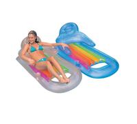 MATERASSINO POLTRONA GONFIABILE RELAX MARE PISCINA CON PORTABIBITE 2 COLORI