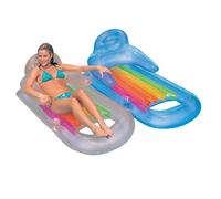 MATERASSINO POLTRONA GONFIABILE RELAX MARE PISCINA CON PORTABIBITE 2 COLORI