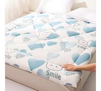 Materassino portatile ispessito, singolo, matrimoniale, pieghevole, antiscivolo, morbido, arrotolabile, per letto, dormitorio per studenti, letto degli ospiti, divano (coniglio, 100 x 200 cm)