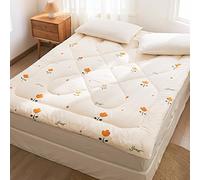 Materassino portatile ispessito, singolo, matrimoniale, pieghevole, antiscivolo, morbido, arrotolabile, per letto, dormitorio per studenti, letto degli ospiti, divano (coniglio, 100 x 200 cm)