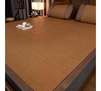 Materassino rinfrescante con federa - pieghevole in rattan per una facile pulizia - Materassino estivo per letto singolo e matrimoniale - Soluzione per dormire traspirante e confortevole