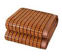 Materassino rinfrescante estivo in rattan, lavabile e resistente, per letti singoli/matrimoniali, perfetto per uso familiare e scolastico, marrone, 200 x 200 cm