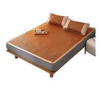 Materassino rinfrescante estivo pieghevole su entrambi i lati in bambù durevole liscio rattan letto Pad 1,0 m x 1,9 m - colore A