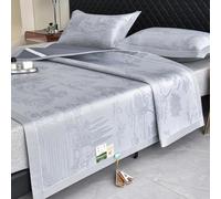 Materassino rinfrescante, materassino estivo, in tessuto di bambù carbonizzato, pieghevole, double-face, design traspirante per comfort e facile conservazione, ideale per la stagione calda