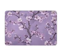 Materassino vintage con fiori di ciliegio viola, extra large, riutilizzabile, resistente all'acqua, per imparare a usare il vasino, fodera per letto per bambini, 132 cm di lunghezza x 86,4 cm di