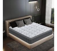 Materasso 160x200cm | Spessore 26cm | Supporto ortopedico a 8 zone | Memory foam ibrido e molle | Ipoallergenico | Allineamento della colonna vertebrale FERMEZZA H3: Progettato utilizzando i migliori