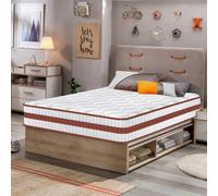 Materasso 90x190 cm Extra Spesso 26 cm - Premium - Lattice + Schiuma + Nucleo a molle, Resistente, 7 Zone, Supporto Perfetto, ipoallergenico [Supporto Ergonomico a 7 Zone] Il materasso YIDATONG 90x190