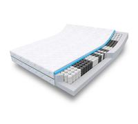 Materasso a 7 zone con nucleo a molle insacchettate Sleezzz Smart 140 x 190 cm, altezza 21 cm, livello di rigidità H2/H3