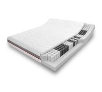 Materasso a molle insacchettate ergonomico a 7 zone Sleezzz Premium 120 x 200 cm, altezza 23 cm, livello di rigidità H2/H3