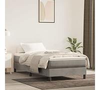 Materasso a molle insacchettate medio, grigio chiaro, 90 x 190 x 20 cm, rivestimento in velluto con schiuma fredda e anima a molle, ergonomico per camera da letto, cameretta dei bambini, letto per gli