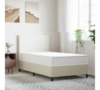 Materasso a Molle Insacchettate Medio Rigido 100x200 cm Bianco e Nero | 7 zone di riposo, tessuto 100% poliestere, strato in schiuma, cuscinetto isolante, motivo jacquard, estrattore manuale