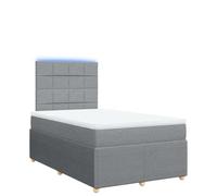 Materasso a molle insacchettate Testiera regolabile Grigio chiaro 84x190cm