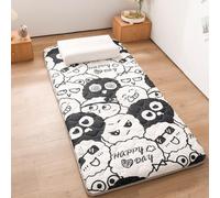 Materasso a pavimento, materasso futon giapponese, singolo/doppio/queen/king size, arrotolabile, materasso da campeggio, materasso per ospiti tatami (nero, 80 x 190 cm)