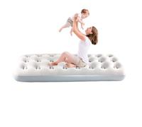 Materasso ad aria - singolo o matrimoniale realizzato in PVC impermeabile e superficie di gregge morbida | a pieghevole portatile con design in tenuta, ideale per gli ospi