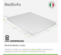 Materasso alto 10 cm per Divano Letto, Pronto letto PIEGHEVOLE - EVERGREENWEB