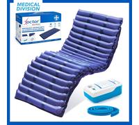 AIESI® Materasso Antidecubito ad elementi intercambiabili con compressore regolabile a ciclo alternato DOCTOR MATTPLUS, 22 elementi, Portata 150 Kg, Silenzioso, Garanzia Italia 24 mesi