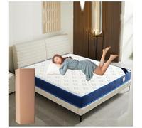 Materasso antipressione 20 cm, 150 x 200 cm, ibrido a molle insacchettate, con memory foam, ad alta rigidità, supporto ergonomico, traspirante e resistente, per un sonno confortevole