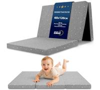 Materasso Culla 60x120 cm pieghevole per Lettino da Viaggio - Sfoderabile con rivestimento lavabile a 30 gradi & borsa inclusa - Materasso Bambini in schiuma Galaxy