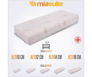 MATERASSO CULLA SFODERABILE LUPIN BABY ALOE VERA BAMBINO ORTOPEDICO ANTIACARO