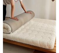 Materasso da pavimento giapponese imbottito con lana d'agnello, letto futon pieghevole portatile, comodo materassino per dormitorio, camera da letto o camera degli ospiti