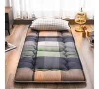 Materasso da pavimento giapponese, materasso futon, per adulti, portatile, per tatami, spesso, materasso pieghevole, letto per ospiti, dormitorio, campeggio, auto (0,9 x 2,0 m, E)