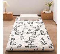 Materasso da pavimento giapponese singolo, grigio, 78 x 47 x 2,3 - Trifold Pack and Play materasso per letto matrimoniale futon pieghevole materasso completo