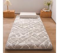 Materasso da pavimento giapponese singolo, grigio, 78 x 47 x 2,3 - Trifold Pack and Play materasso per letto matrimoniale futon pieghevole materasso completo