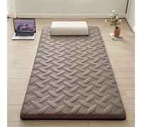 Materasso da pavimento giapponese, spesso, pieghevole, per dormitorio doppio/matrimoniale/queen size, grigio (150 x 200 cm), ideale per camere degli ospiti e vita minimalista.