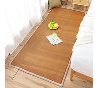 Materasso Da Pavimento Giapponese Tatami Verde Vite Fresca, Intreccio In Rattan Naturale Con Nucleo In Spugna Ad Alta Elasticità E Base Antiscivolo In Silicone(Dark brown,60 * 210cm)