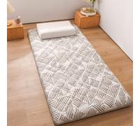 Materasso per dormire a pavimento, materasso futon giapponese, singolo/doppio/queen/king size, materasso da campeggio, materasso per gli ospiti, tatami (marrone, 150 x 200 cm)