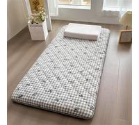 Materasso per dormire a pavimento, materasso futon giapponese, singolo/doppio/queen/king size, materasso da campeggio, materasso per gli ospiti, tatami (bianco, 180 x 200 cm)