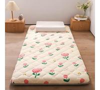 Materasso da pavimento, spesso materasso futon giapponese, singolo, matrimoniale, pieghevole, morbido, con supporto soffice, portatile, per dormitorio, campeggio, hotel, viaggi (D, 90 x 200 cm)