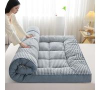 Materasso da pavimento spesso, materasso futon pieghevole, traspirante e pieghevole, letto per gli ospiti arrotolabile, facile da riporre, materasso da viaggio per casa e ospiti notturni