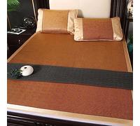 Materasso di raffreddamento in bambù traspirante Doppio/Semplice Dimensioni 180x200 cm Summer Rattan Sleep Mat Smooth Paglia Stuoia per dormire per la stagione calda Confortevole Biancheria da letto