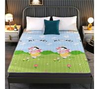 Materasso Dormitorio Portatile 1cm Sottile Leggero Poliestere Tappetino Pavimento Per Studenti Appartamenti Arrotolabile Viaggio Morbido Antiscivolo Giapponese Tatami Cartoon Divano Letto Traspirante