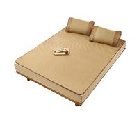 Materasso estivo in bambù, pieghevole, antiscivolo, in rattan, liscio, leggero, da viaggio, per uso estivo, dimensioni 0,9 x 1 m, colore A