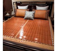 Materasso estivo in bambù traspirante in rattan, con federe, perfetto per la stagione calda, comfort e relax.