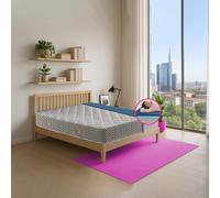 Materasso Francese 140X195 Cm ortopedico a portanza differenziata, capovolgibile, lato rigido e semirigido Massaggiante H17 cm contro il mal di schiena, tessuto anallergico- MOD. MASSAGE.17