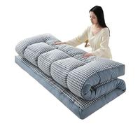 Materasso futon giapponese a quadri, extra soffice, pieghevole, tatami, morbido, traspirante, arrotolabile, portatile, per soggiorno, dormitorio, ospiti, divano da campeggio (B, 200 x 220 cm)