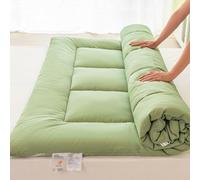 Materasso futon giapponese da pavimento, 8 cm/3,15" di spessore, coprimaterasso for letto arrotolabile, tatami pieghevole for camera degli ospiti, camera da letto, camper, nero(Green,King:71x80inch)
