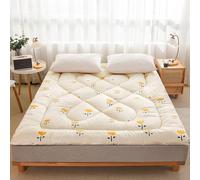 Materasso futon giapponese di alta qualità, morbido, pieghevole e portatile, spessore singolo e matrimoniale (180 x 200 cm) per dormire a pavimento, campeggio e uso degli ospiti.