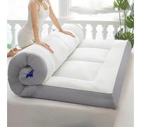 Materasso futon giapponese, Futon giapponese trapuntato salvaspazio bed, tappetino da viaggio, lettino per gli ospiti, super morbido, topper per pavimento(Gray,Full(120x200cm))